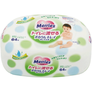 メリーズ メリーズ おしりふき トイレに流せる するりんキレイ 64枚入
